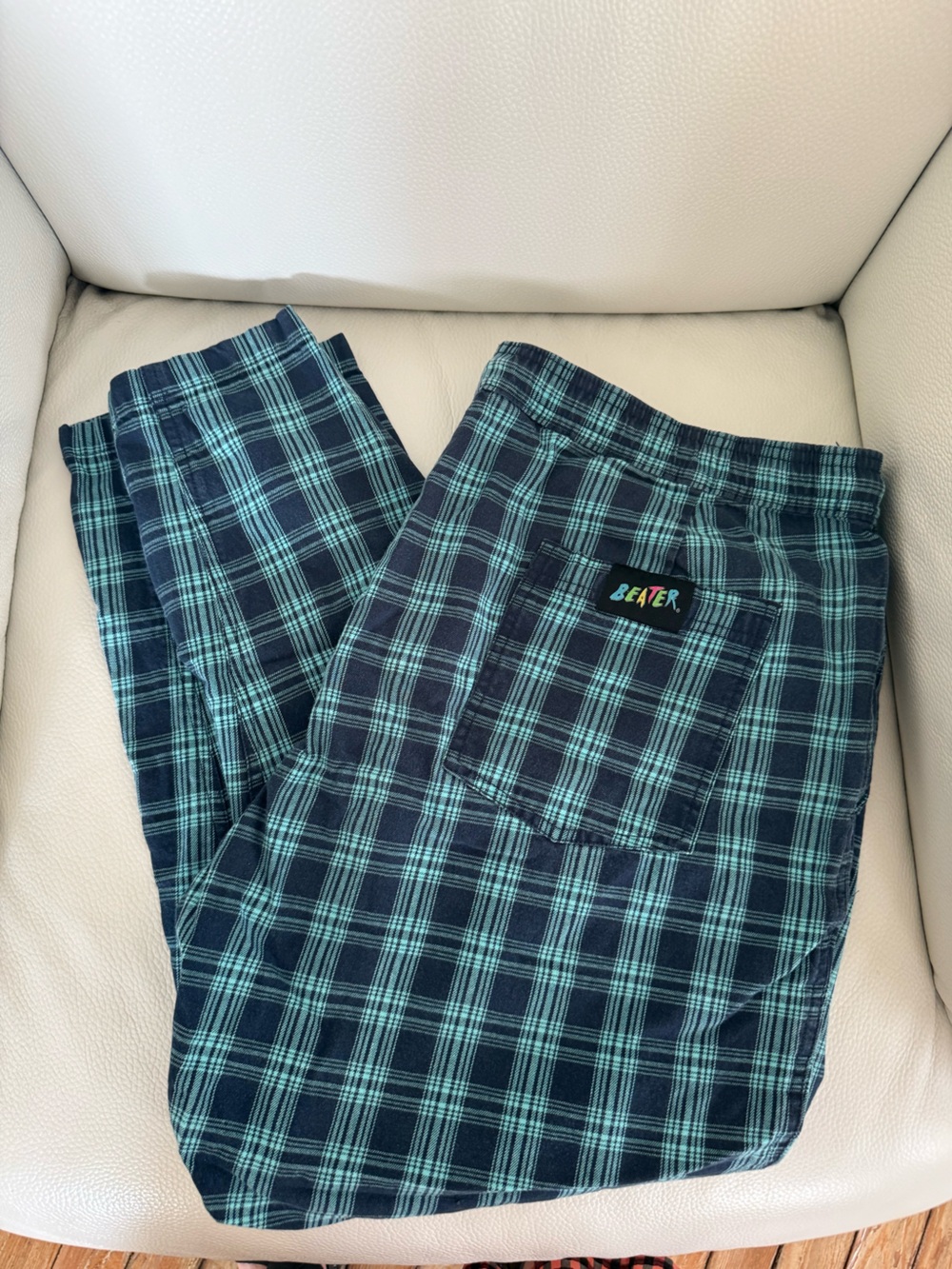 Catch Surf Beater Pants | Blue Plaid